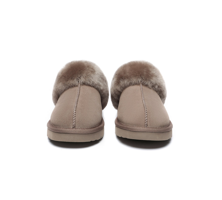 Australian Shepherd UGG Slippers Australia Premium Sheepskin Women Muffin Slipper Special-Slippers-PEROZ Accessories