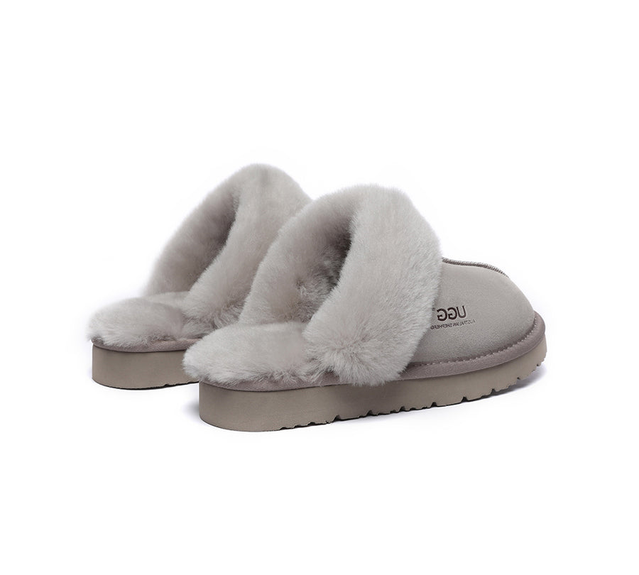 Australian Shepherd UGG Slippers Australia Premium Sheepskin Women Muffin Slipper Special-Slippers-PEROZ Accessories