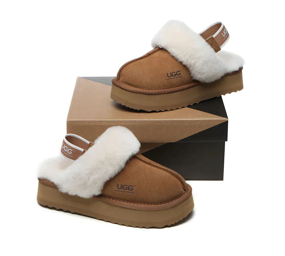 Australian Shepherd UGG Muffin Platform Slipper-Slippers-PEROZ Accessories