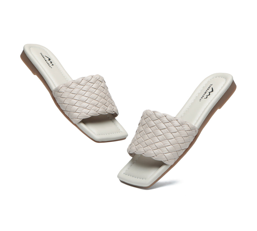 TARRAMARRA Open Toe Woven Flat Sandals Women Taunia-Sandals-PEROZ Accessories