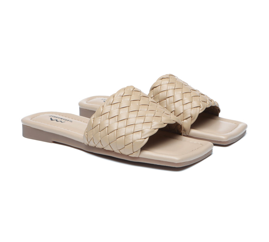 TARRAMARRA Open Toe Woven Flat Sandals Women Taunia-Sandals-PEROZ Accessories