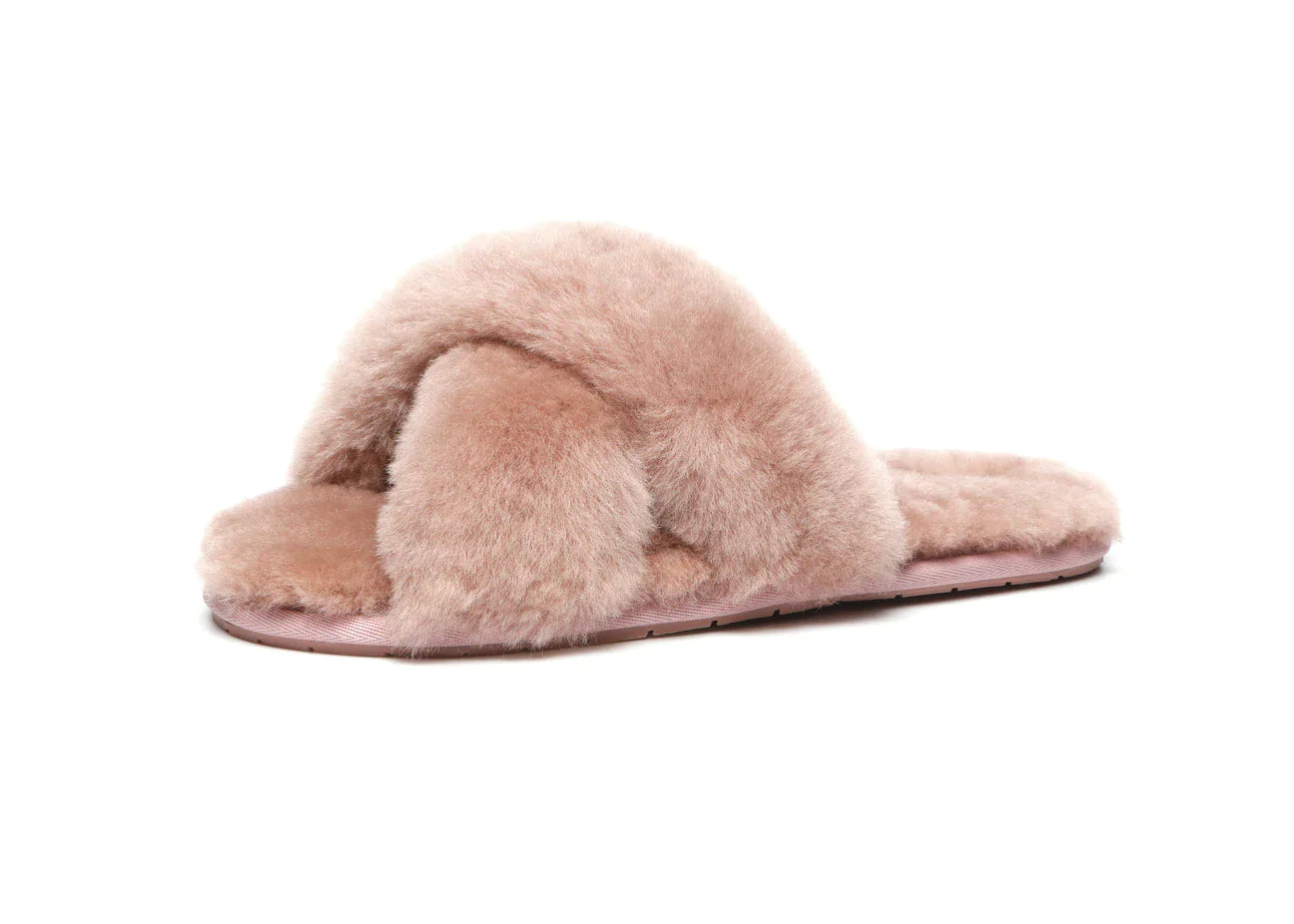 UGG Australian Shepherd Fluffy Crossover Slides Linty Limited Edition Sheepskin-Slides-PEROZ Accessories