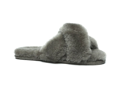 UGG Australian Shepherd Fluffy Crossover Slides Linty Limited Edition Sheepskin-Slides-PEROZ Accessories