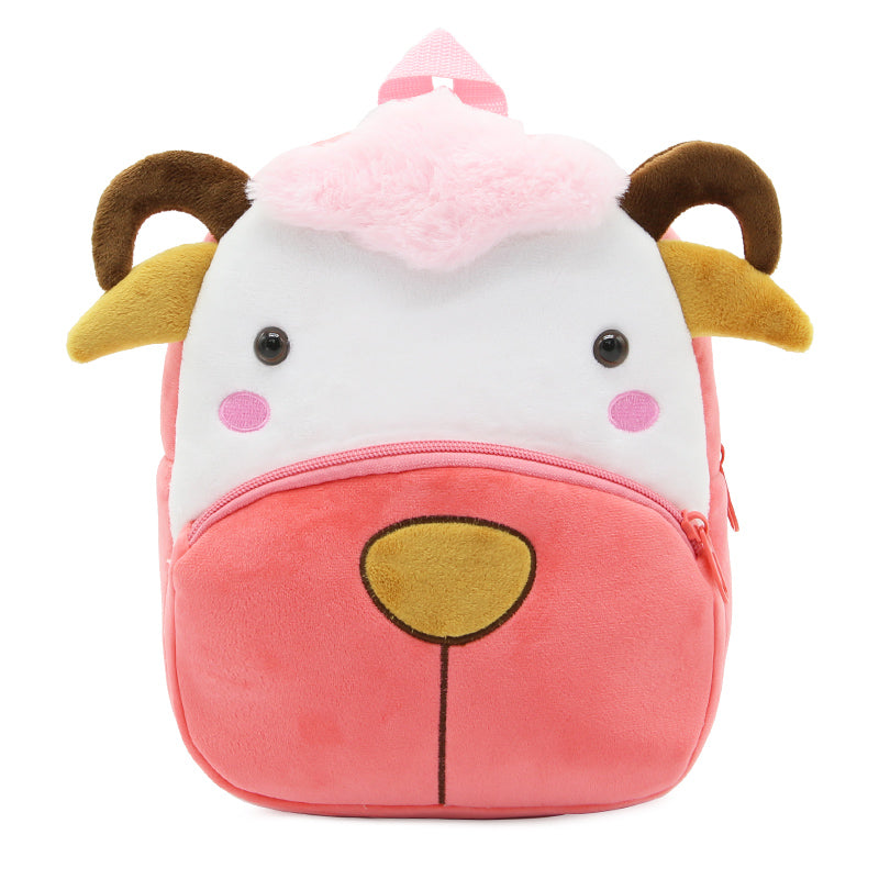 Anykidz 3D Pink Sheep School Backpack Cute Animal With Cartoon Designs Children Toddler Plush Bag For Baby Girls and Boys-Backpacks-PEROZ Accessories