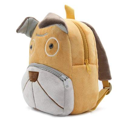 Anykidz 3D Brown Shar Pei Backpack Cute Animal With Cartoon Designs Children Toddler Plush Bag-Backpacks-PEROZ Accessories