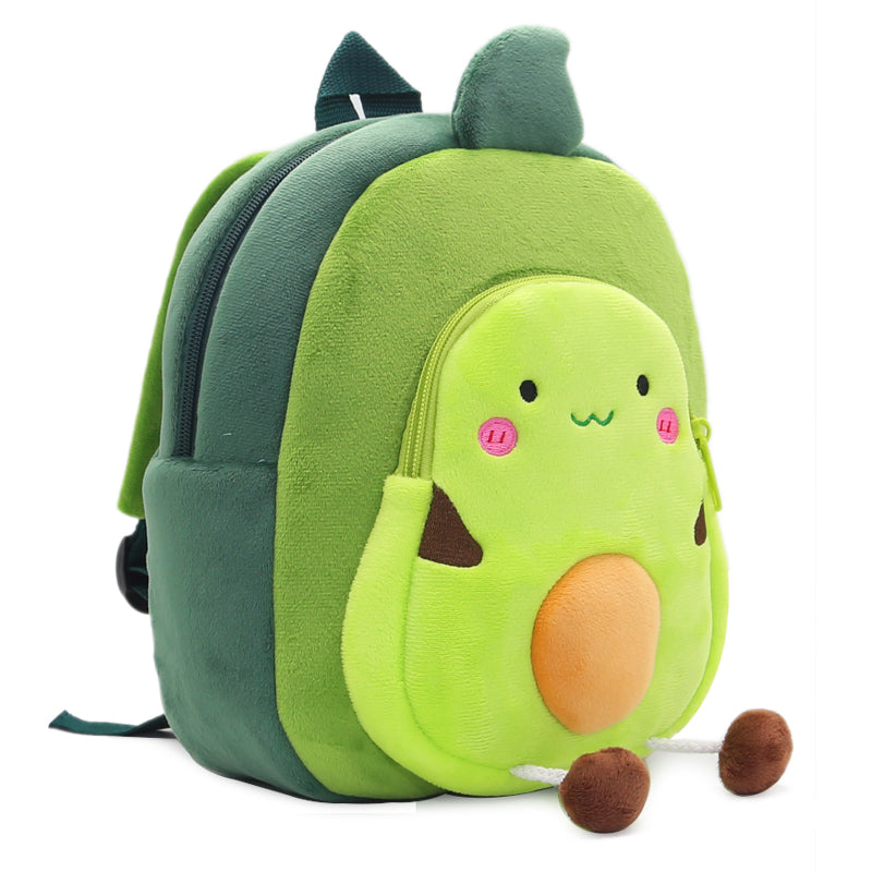 Anykidz 3D Yellow Avocado Kids School Backpack Cute Cartoon Animal Style Children Toddler Plush Bag Perfect Accessories For Boys and Girls-Backpacks-PEROZ Accessories