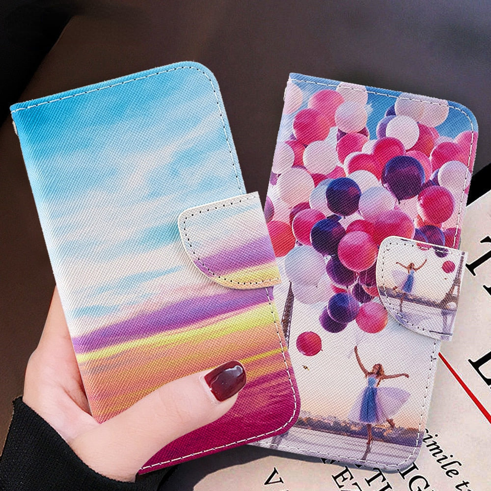 Anymob iPhone Skyblue Unicorn Wallet Filp Case Leather Touch Cover With Card Slot-Mobile Phone Cases-PEROZ Accessories