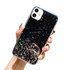 Anymob iPhone Case Black Transparent Silicone Bling Glitter Silver Foil Cover-Mobile Phone Cases-PEROZ Accessories