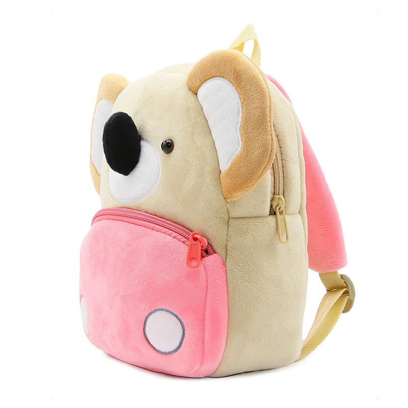 Anykidz 3D Apricot Koala School Backpack Cute Animal With Cartoon Designs Children Toddler Plush Bag For Baby Girls and Boys-Backpacks-PEROZ Accessories