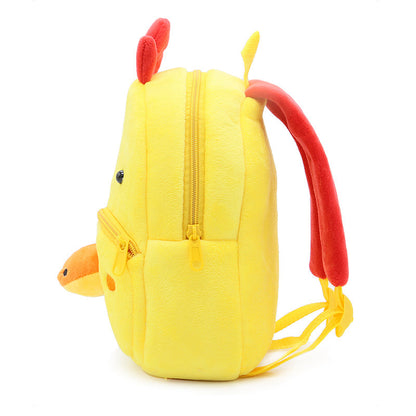 Anykidz 3D Yellow Chick School Backpack Cute Animal With Cartoon Designs Children Toddler Plush Bag For Baby Girls and Boys-Backpacks-PEROZ Accessories