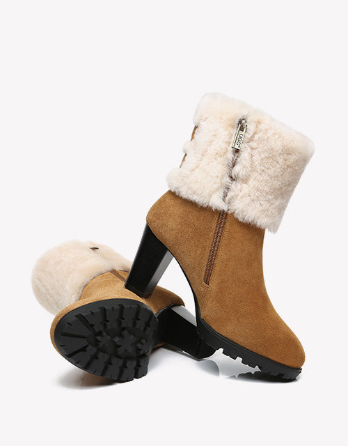 Australian Shepherd UGG Boots Women Shearling Heels Style Candice-Boots-PEROZ Accessories