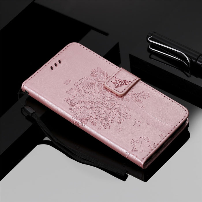 Anymob Samsung Baby Pink Leather Flip Case Wallet Cases Phone Bag Shell Cover-Mobile Phone Cases-PEROZ Accessories