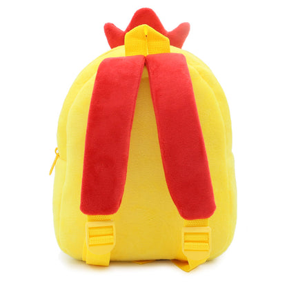 Anykidz 3D Yellow Chick School Backpack Cute Animal With Cartoon Designs Children Toddler Plush Bag For Baby Girls and Boys-Backpacks-PEROZ Accessories