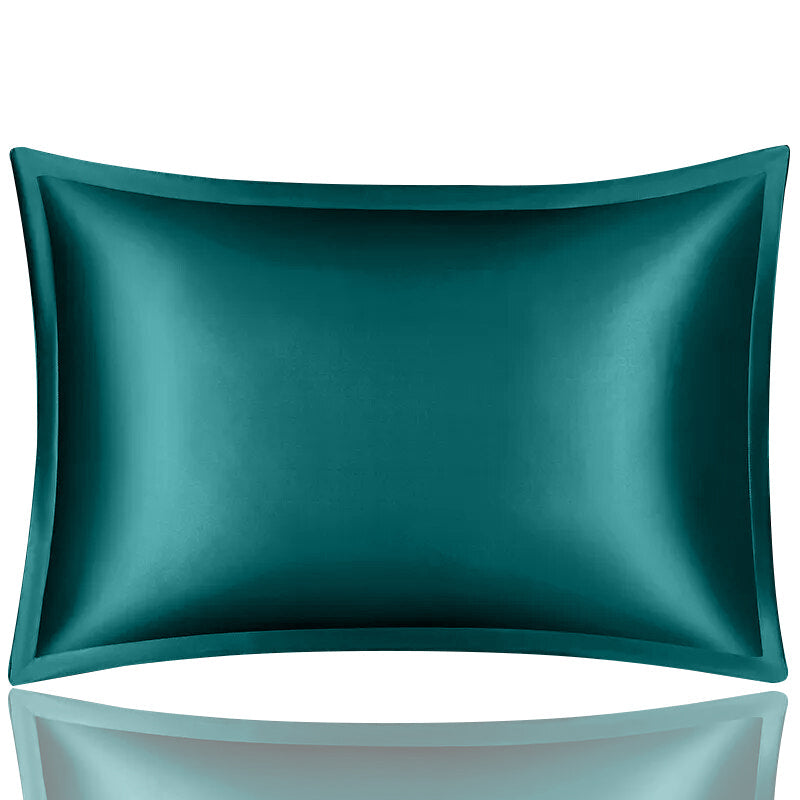 Anyhouz Pillowcase 50x75cm Teal Pure Real Silk For Comfortable And Relaxing Home Bed-Pillowcases-PEROZ Accessories