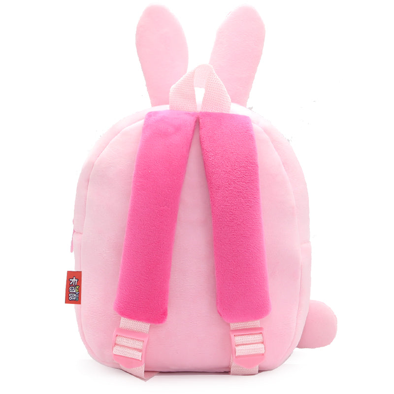 Anykidz 3D Pink Rabbit School Backpack Cute Animal With Cartoon Designs Children Toddler Plush Bag For Baby Girls and Boys-Backpacks-PEROZ Accessories