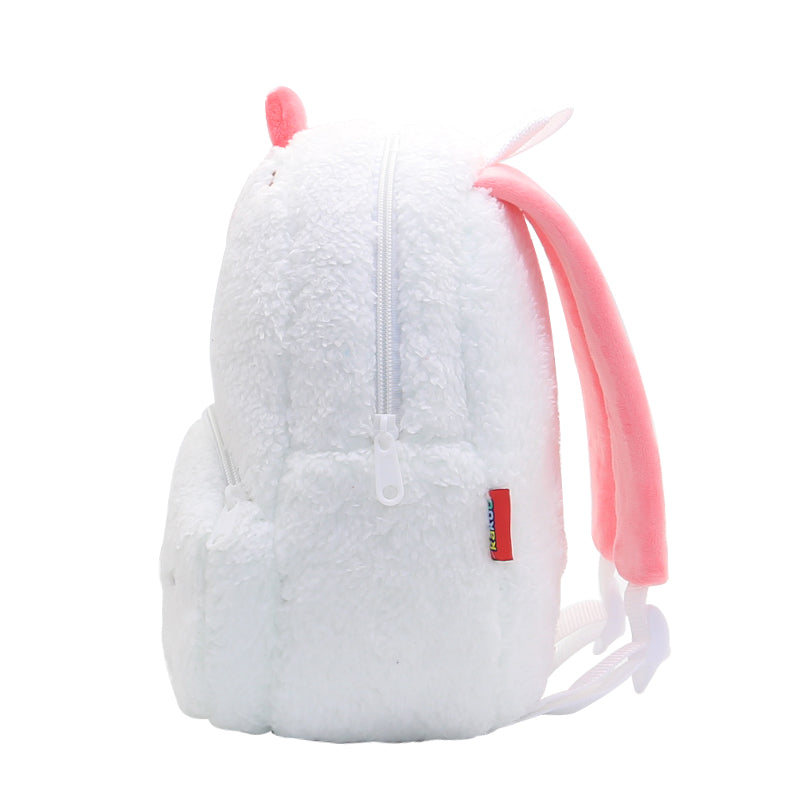 Anykidz 3D White Alpaca Kids School Backpack Cute Cartoon Animal Style Children Toddler Plush Bag Perfect Accessories For Boys and Girls-Backpacks-PEROZ Accessories