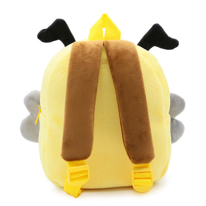 Anykidz 3D Yellow Bee Kids School Backpack Cute Cartoon Animal Style Children Toddler Plush Bag Perfect Accessories For Boys and Girls-Backpacks-PEROZ Accessories