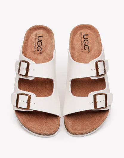 Australian Shepherd AS UGG Summer Unisex Beach Slip-on Flats Sandal Slides Mick-Slippers-PEROZ Accessories