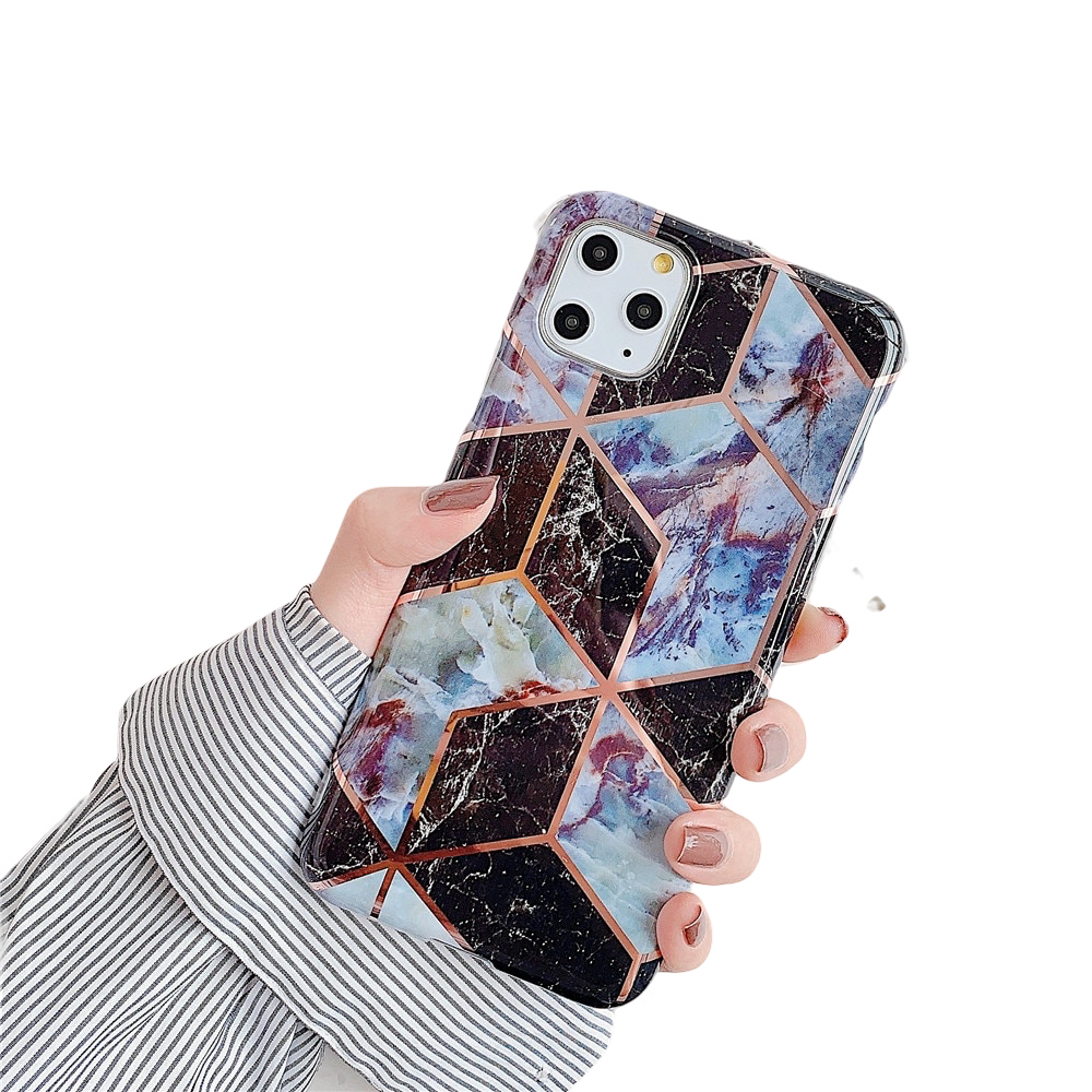 Anymob iPhone Case Black Marble Soft Silicone Phone Cover Protection-Mobile Phone Cases-PEROZ Accessories