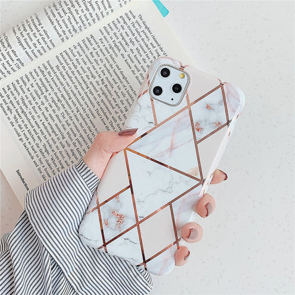 Anymob iPhone Case White Marble Soft Silicone Phone Cover Protection-Mobile Phone Cases-PEROZ Accessories