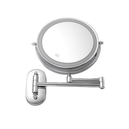 Anyvogue Silver 8in Wall Mounted Smart LED Makeup Mirror Double Sided Touch Dimming Adjustable 7x Magnification Battery Type-Makeup Mirror-PEROZ Accessories