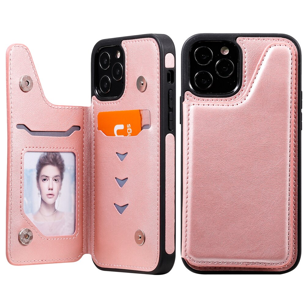 Anymob iPhone Pink Business Flip Case Wallet Leather Shell Cover-Mobile Phone Cases-PEROZ Accessories