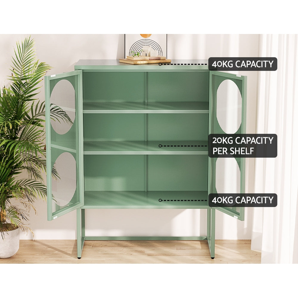 ArtissIn Buffet Sideboard Metal Cabinet - ELLA Green-Furniture &gt; Living Room-PEROZ Accessories