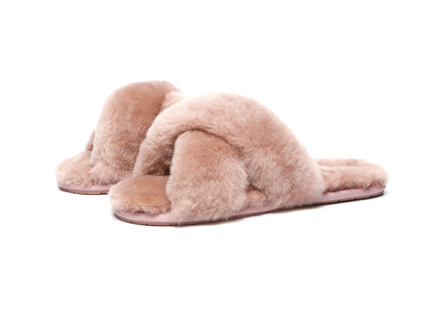 UGG Australian Shepherd Fluffy Crossover Slides Linty Limited Edition Sheepskin-Slides-PEROZ Accessories