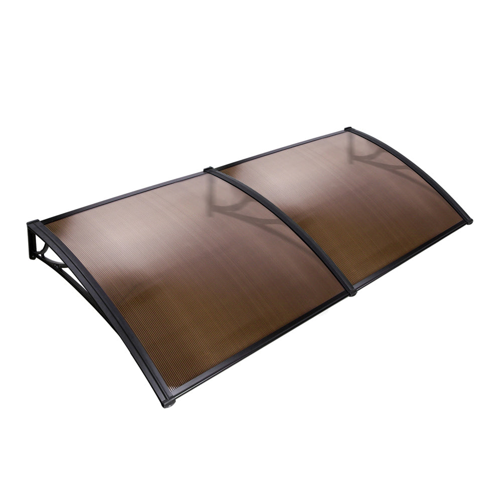 Instahut Window Door Awning Door Canopy Patio UV Sun Shield BROWN 1mx2m DIY-Home &amp; Garden &gt; Shading-PEROZ Accessories