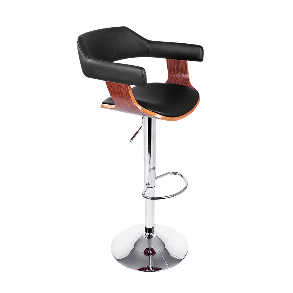 Artiss Wooden Bar Stool - Black and Wood-Bar Stools - Peroz Australia - Image - 1