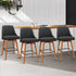 Artiss Set of 4 Wooden Fabric Bar Stools Square Footrest - Charcoal-Furniture > Bar Stools & Chairs - Peroz Australia - Image - 1