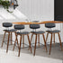 Artiss Set of 4 PU Leather Circular Footrest Bar Stools - Black-Furniture > Bar Stools & Chairs - Peroz Australia - Image - 1