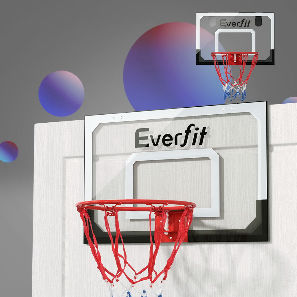 Everfit Mini Basketball Hoop Door Wall Mounted Kids Sport Backboard Indoor Black-Sports &amp; Fitness &gt; Basketball &amp; Accessories-PEROZ Accessories