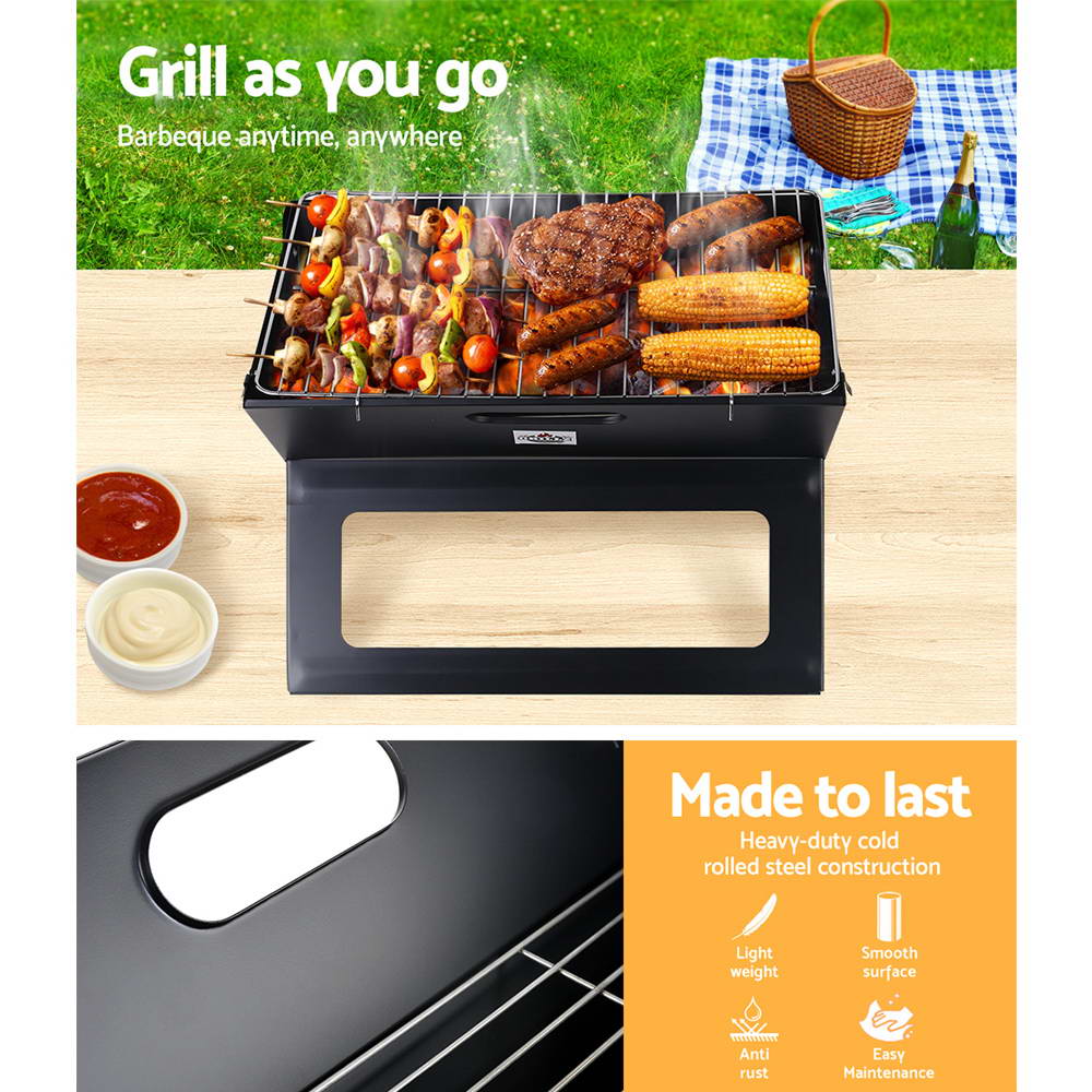 Grillz Notebook Portable Charcoal BBQ Grill-Home &amp; Garden &gt; BBQ-PEROZ Accessories