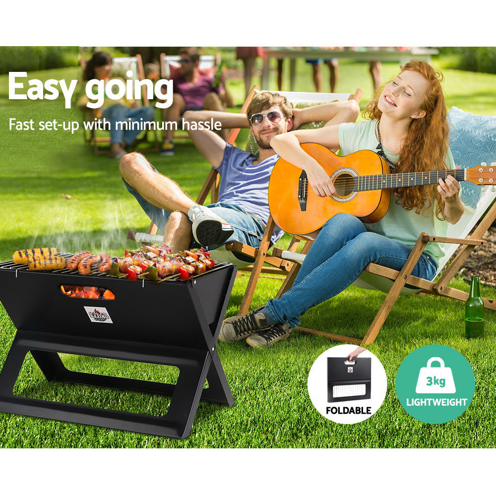 Grillz Notebook Portable Charcoal BBQ Grill-Home &amp; Garden &gt; BBQ-PEROZ Accessories