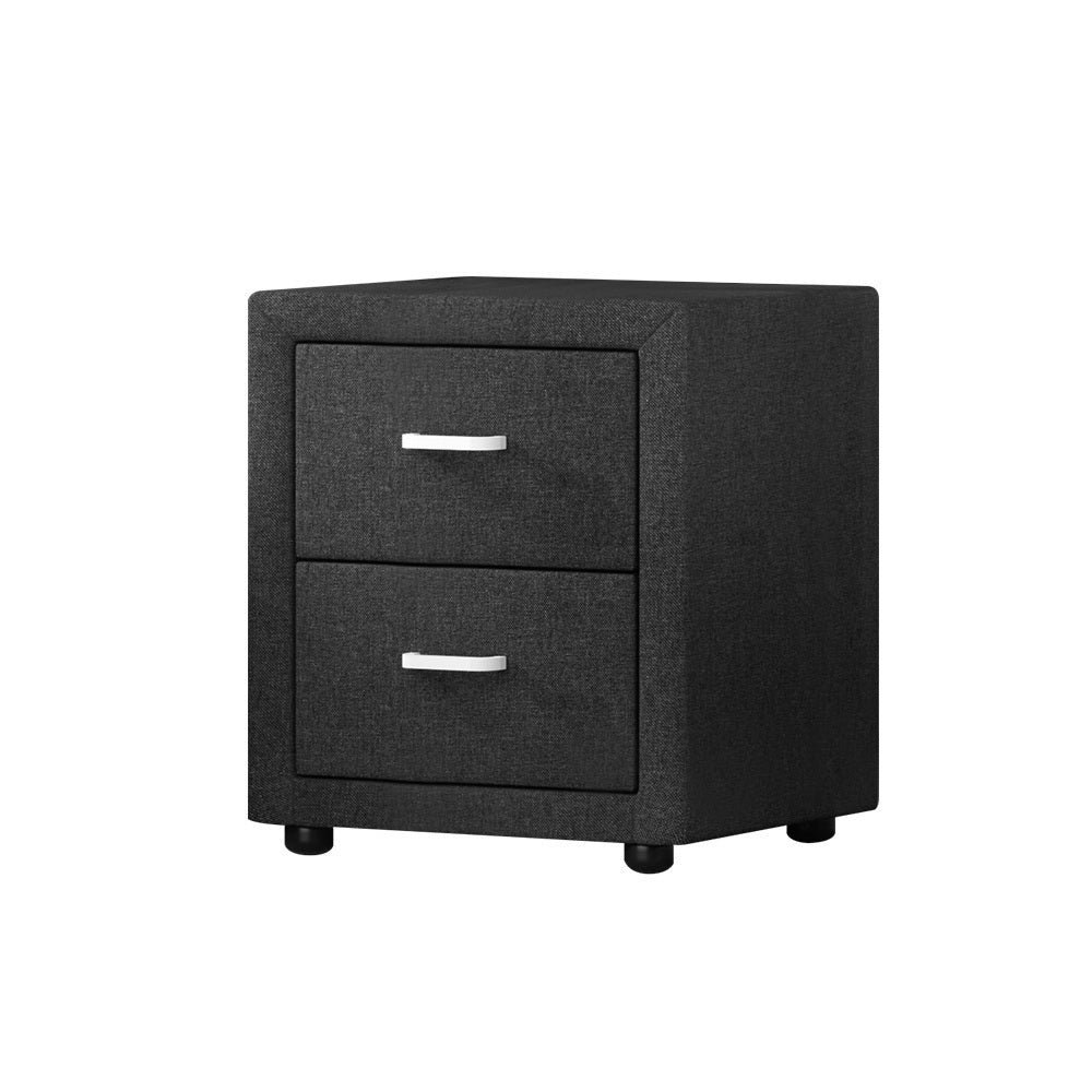 Artiss Moda Bedside table - Charcoal-Furniture &gt; Bedroom - Peroz Australia - Image - 1