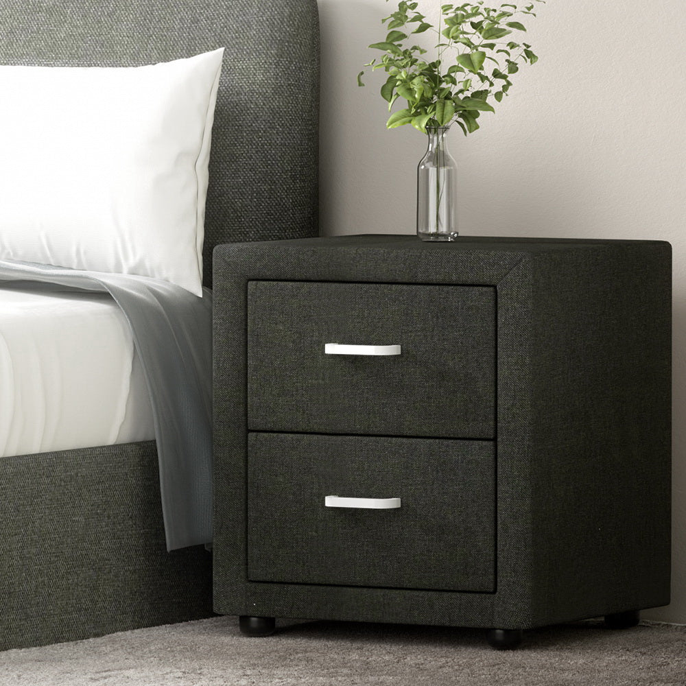 Artiss Moda Bedside table - Charcoal-Furniture &gt; Bedroom - Peroz Australia - Image - 8