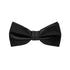 BOW TIE + POCKET SQUARE SET. Carbon. Black/White. Supplied with a white pocket square.-Bow Ties-PEROZ Accessories