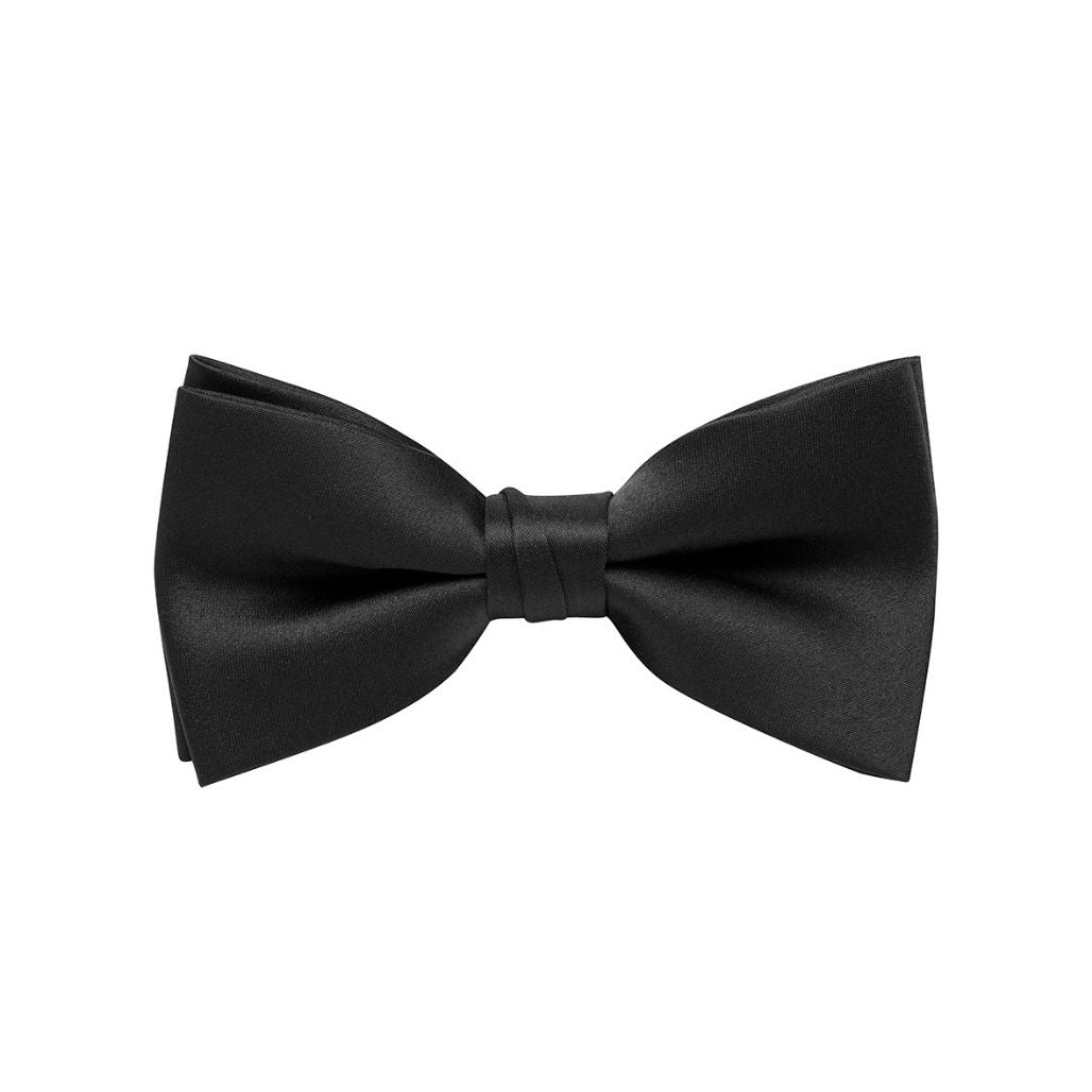 Shop Bow Tie and Pocket Square Set | Plain Black/White | PEROZ Australia