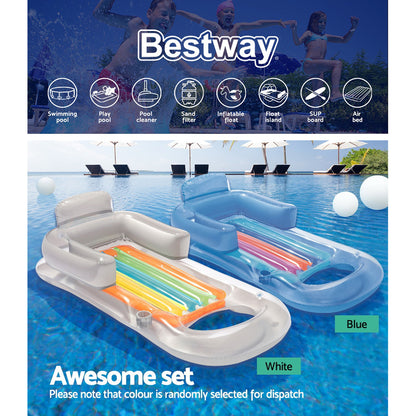 Bestway Durable Inflatable Sun Lounger Pool Air-Bed Seat/Chair Lilo Float Toy-Home &amp; Garden &gt; Pool &amp; Accessories-PEROZ Accessories