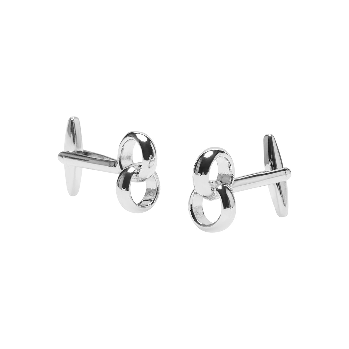 CUFFLINKS. Nickel Polished. Eternity Rings. Supplied in case.-Cufflinks-PEROZ Accessories