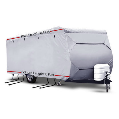 Weisshorn 16-18ft Caravan Cover Campervan 4 Layer UV Water Resistant-Outdoor &gt; Camping-PEROZ Accessories