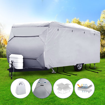 Weisshorn 16-18ft Caravan Cover Campervan 4 Layer UV Water Resistant-Outdoor &gt; Camping-PEROZ Accessories