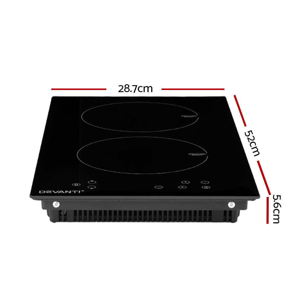 Devanti Induction Cooktop 30cm Electric Stove Ceramic Cook Top Kitchen Cooker-Appliances &gt; Kitchen Appliances-PEROZ Accessories