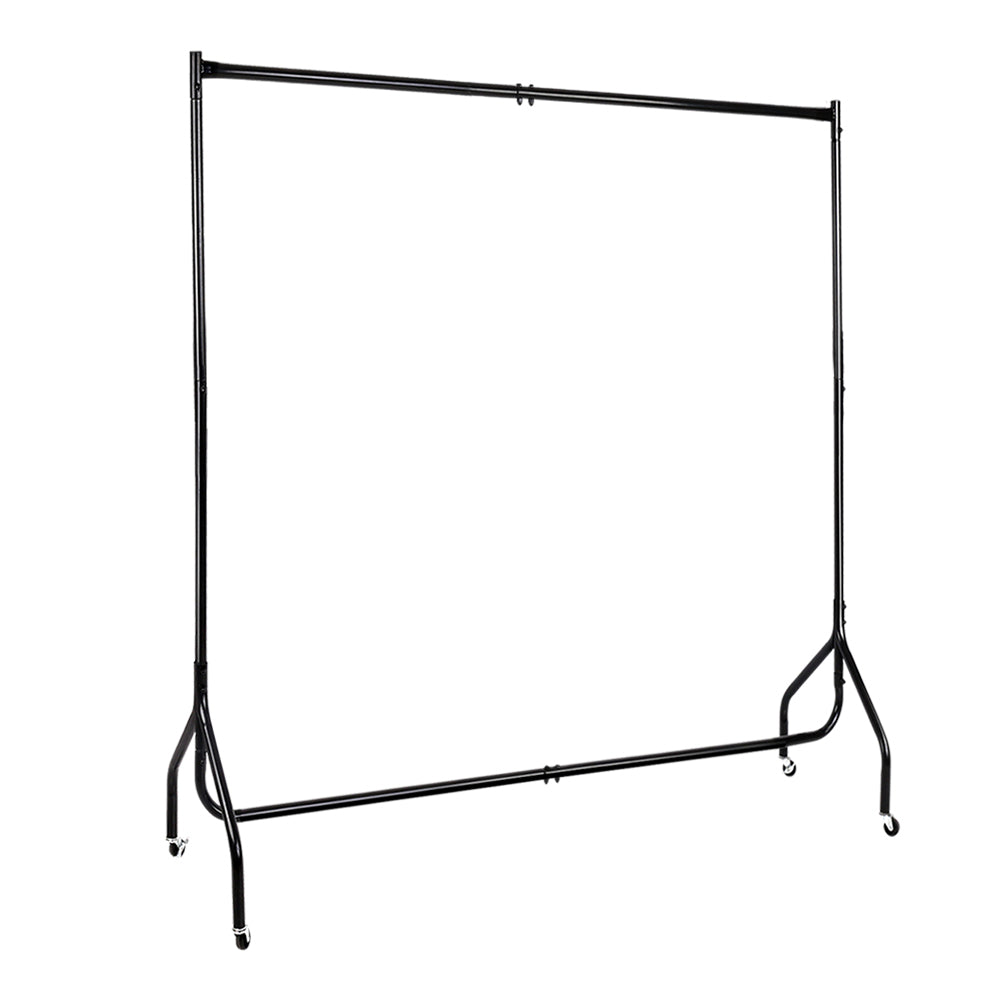 Artiss 6FT Clothes Racks Metal Garment Display Rolling Rail Hanger Airer Stand Portable-Furniture &gt; Bedroom - Peroz Australia - Image - 2