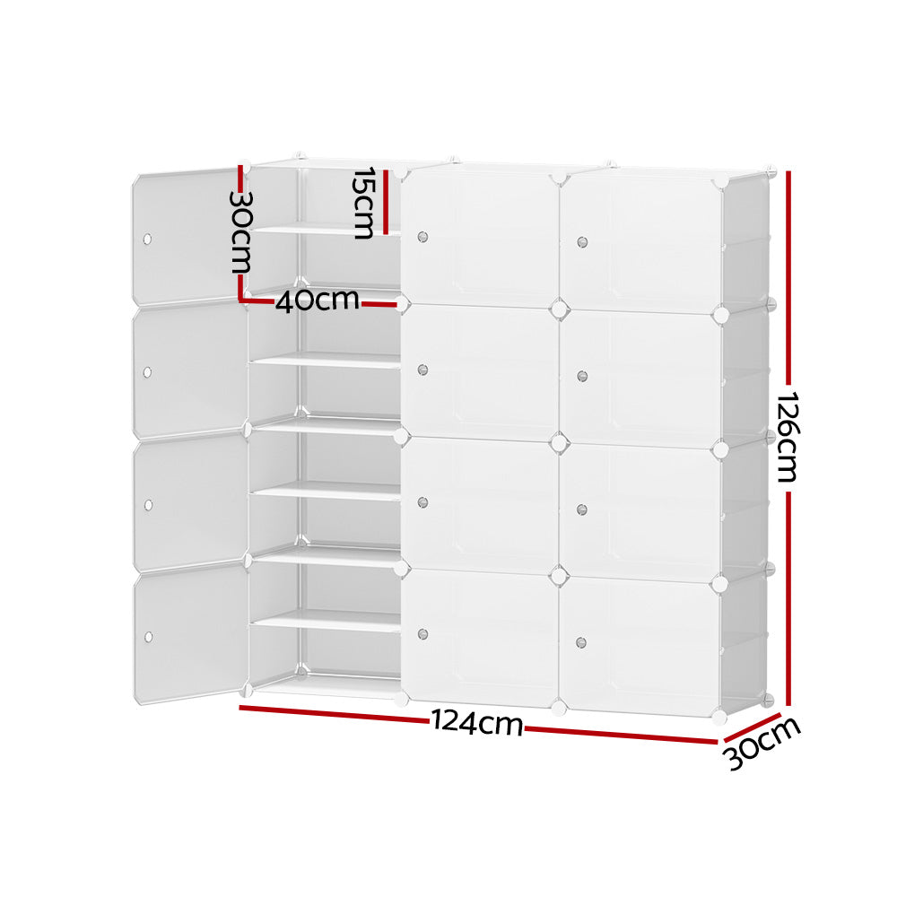 Artiss DIY Shoe Box Shoe Cabinet White Storage Cube Portable Organiser Stand-Home &amp; Garden &gt; Storage - Peroz Australia - Image - 3