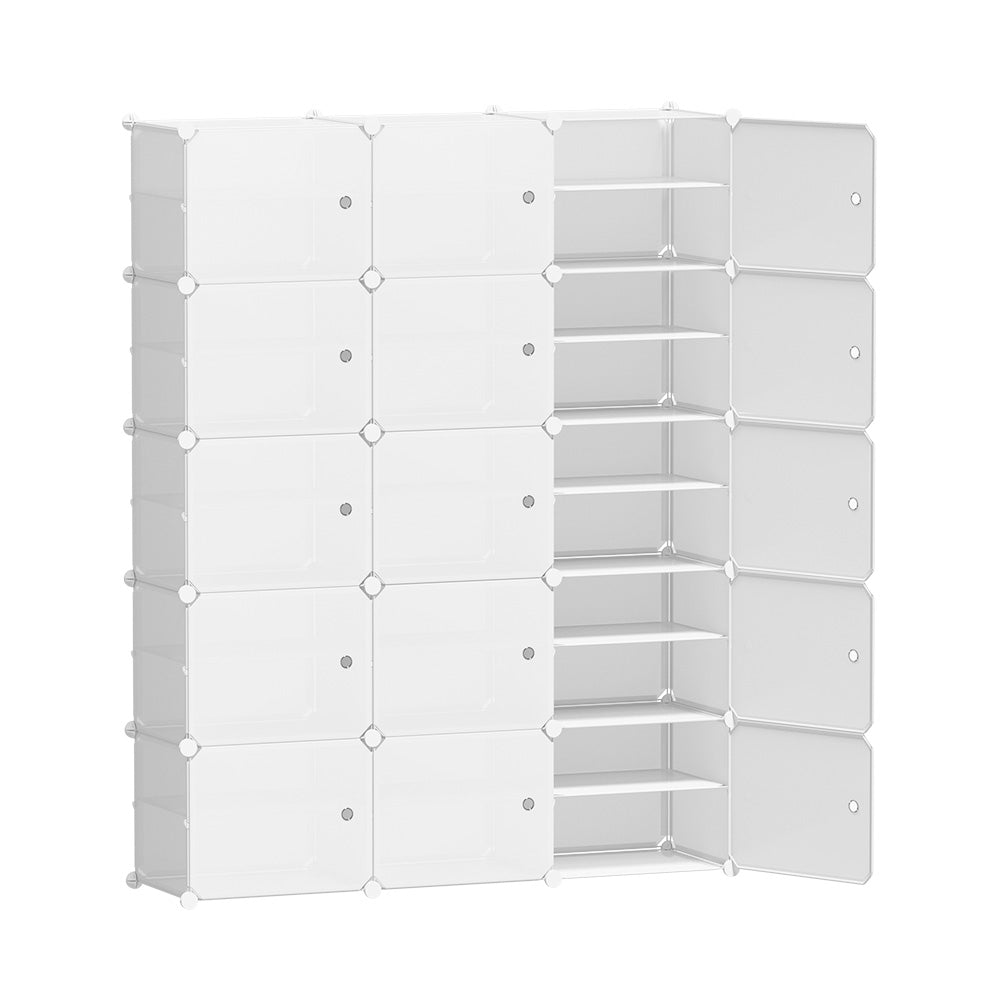 Artiss Shoe Cabinet DIY Shoe Box White Cube Portable Organiser Storage Stand-Home &amp; Garden &gt; Storage - Peroz Australia - Image - 2