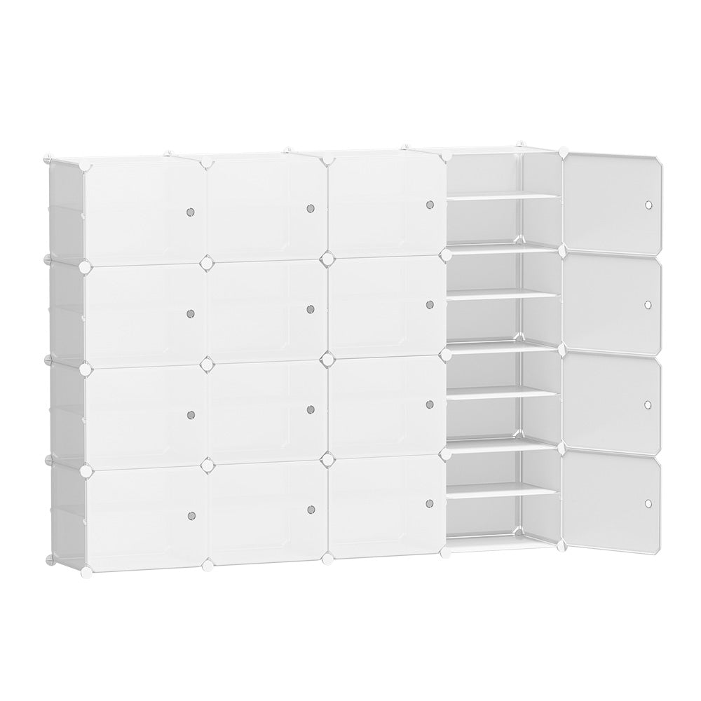 Artiss DIY Shoe Cabinet Shoe Box White Storage Cube Portable Organiser Stand-Home &amp; Garden &gt; Storage - Peroz Australia - Image - 2