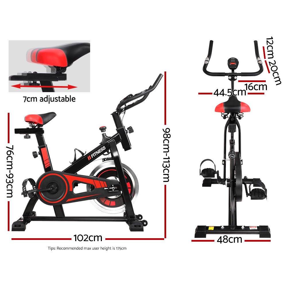 Spin Bike Exercise Bike Flywheel Fitness Home Commercial Workout Gym Holder-Sports &amp; Fitness &gt; Fitness Accessories-PEROZ Accessories