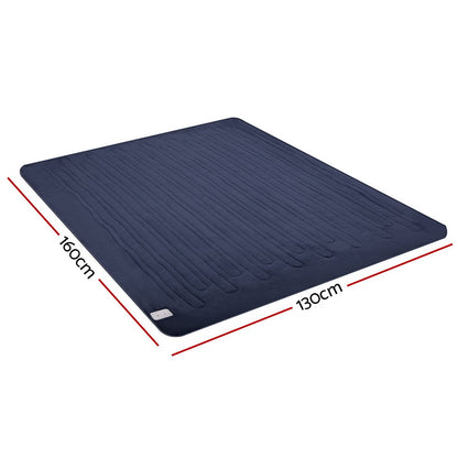 Giselle Bedding Electric Throw Blanket - Navy-Electric Throw Blanket-PEROZ Accessories